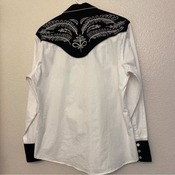COOFANDY Western Cowboy Embroidered Long Sleeve Slim Fit Button Down Shirts S - Picture 4 of 11